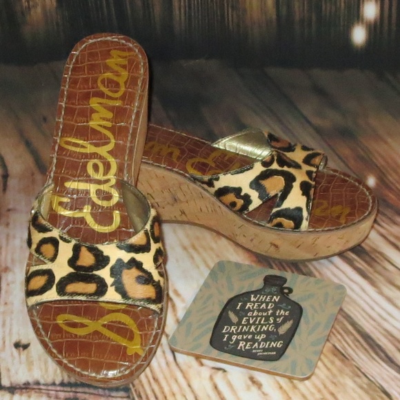 Sam Edelman Shoes - Sam Edelman 8.5 Reid Fur Wedge Sandals